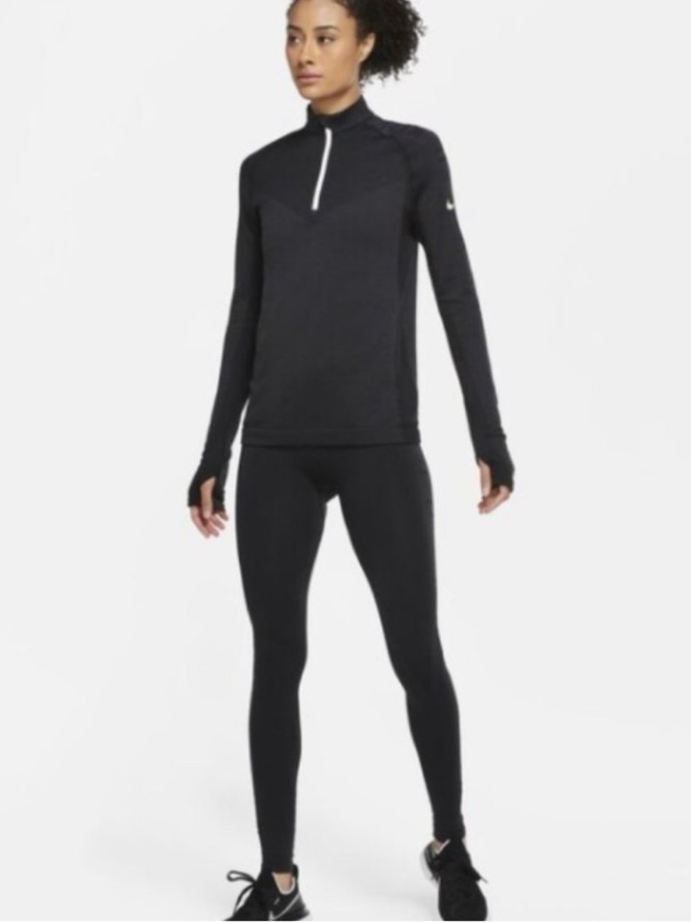 Nike Women’s mid-Rise luxe wool blend running division Leggings - Picture 3 of 8